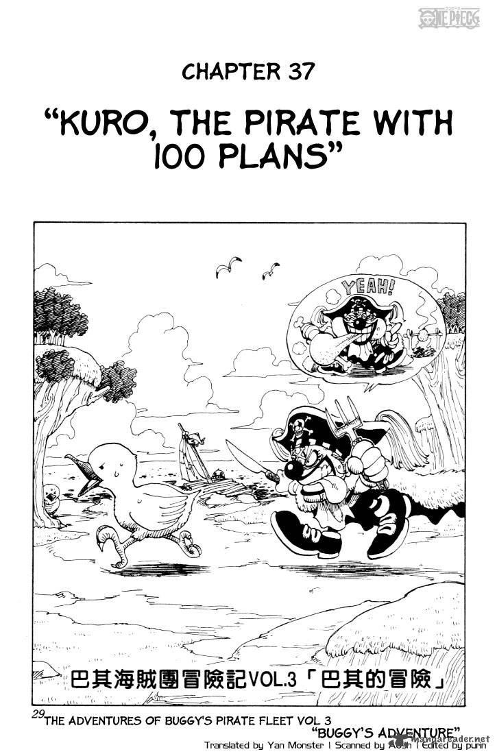 One Piece Chapter 37 page 1 - Chapter 37: The Pirate "Kuro of a Hundred Plans"