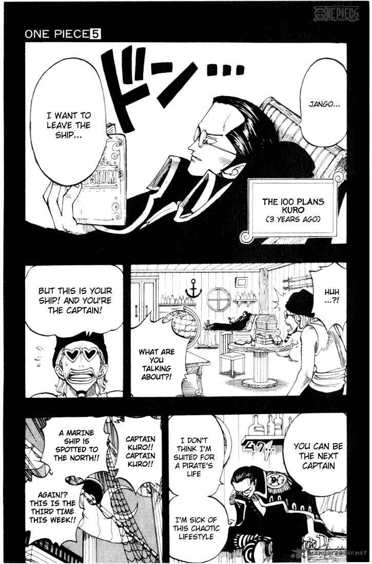 One Piece Chapter 37 page 11 - Chapter 37: The Pirate "Kuro of a Hundred Plans"