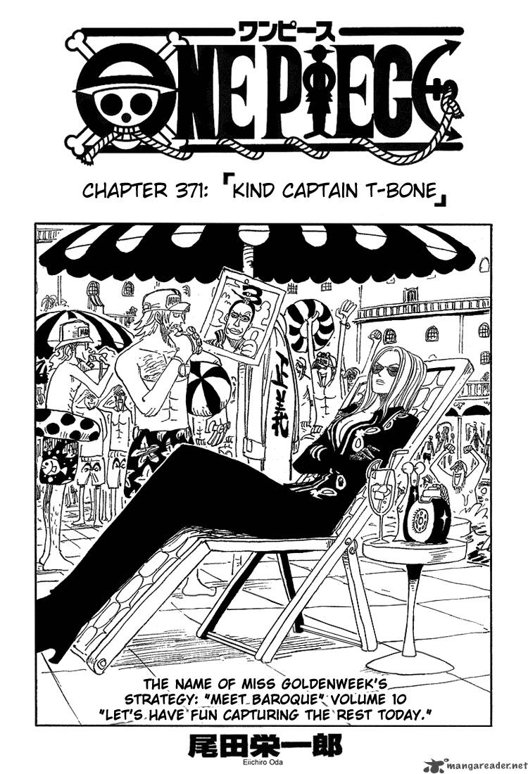 One Piece Chapter 371 page 1 - Chapter 371: The Admirable Captain T Bone