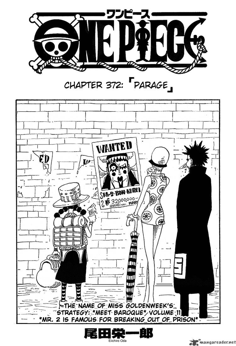 One Piece Chapter 372 page 1 - Chapter 372: Parage