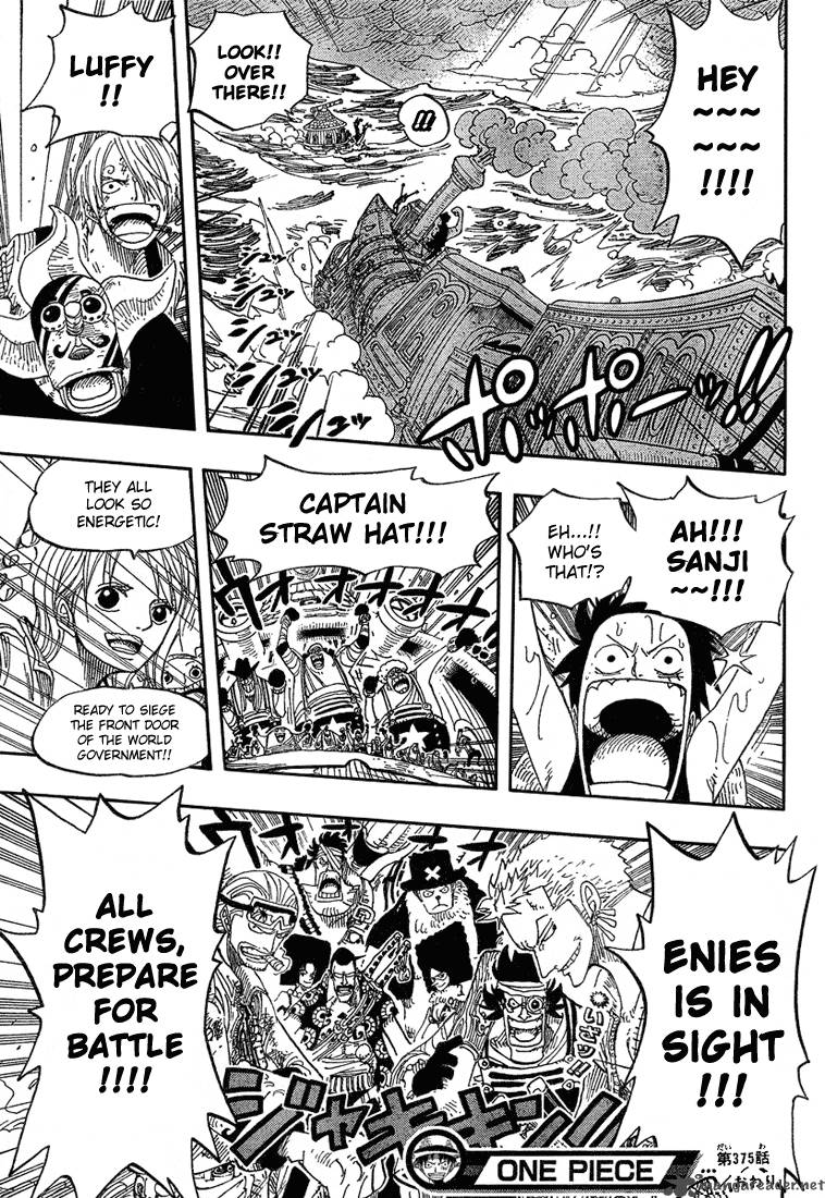 One Piece Chapter 375 page 17 - Chapter 375: The Superhumans of Enies Lobby