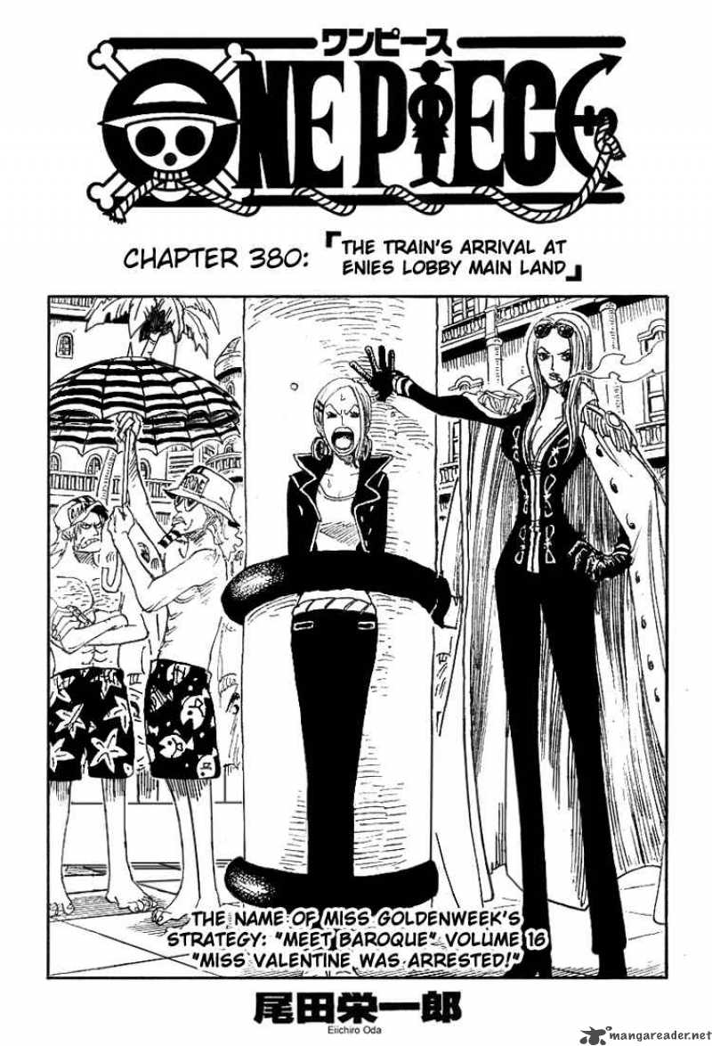 One Piece Chapter 380 page 1 - Chapter 380: Enies Lobby Main Island Express