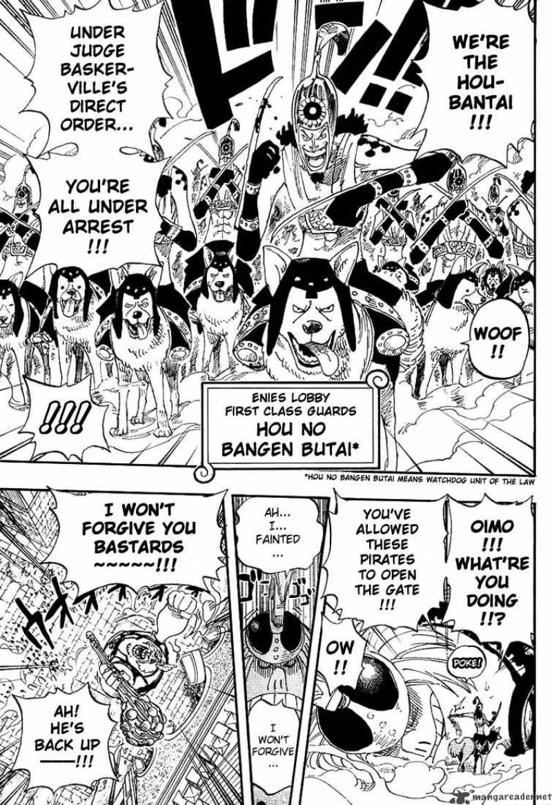 One Piece Chapter 380 page 14 - Chapter 380: Enies Lobby Main Island Express