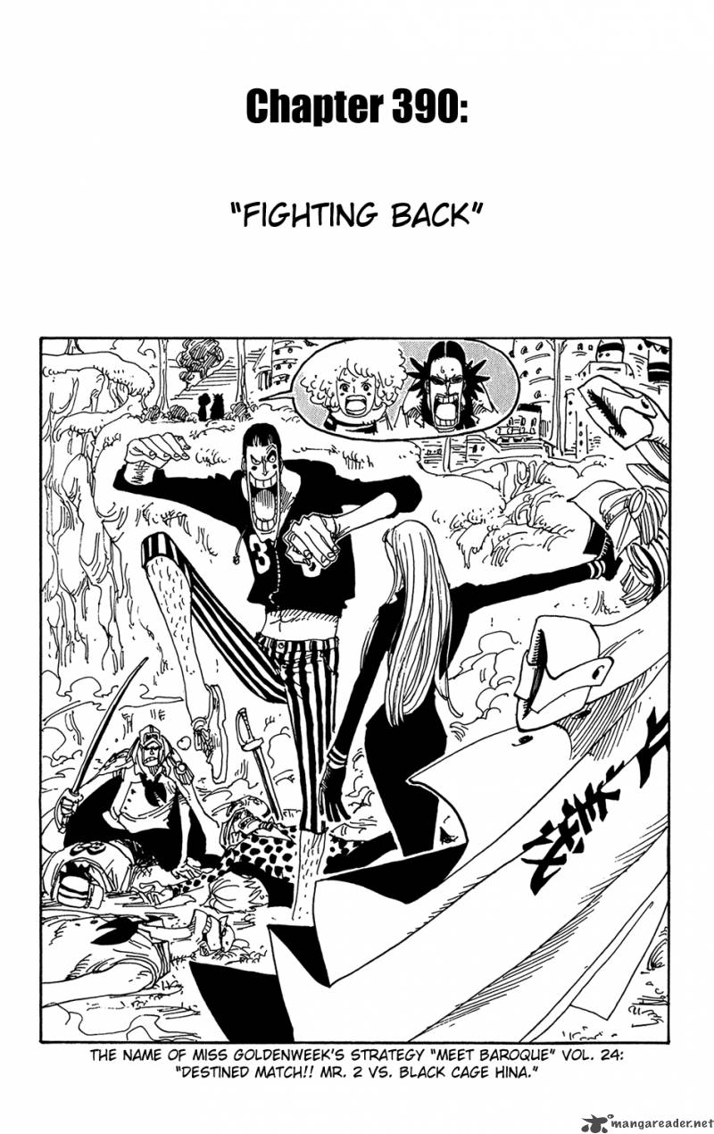 One Piece Chapter 390 page 1 - Chapter 390: Accepting the Challenge