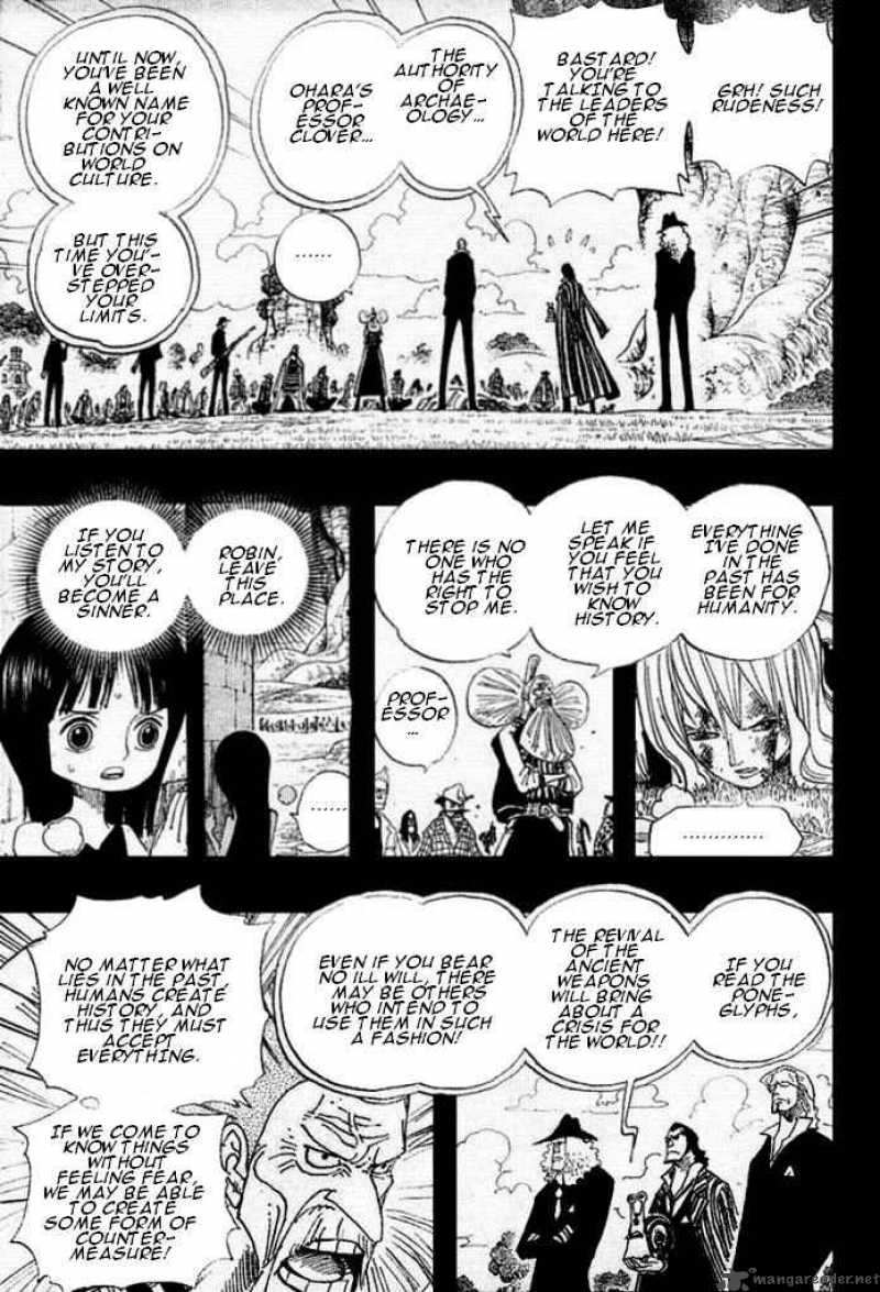 One Piece Chapter 395 page 6 - Chapter 395: Ohara vs. the World Government