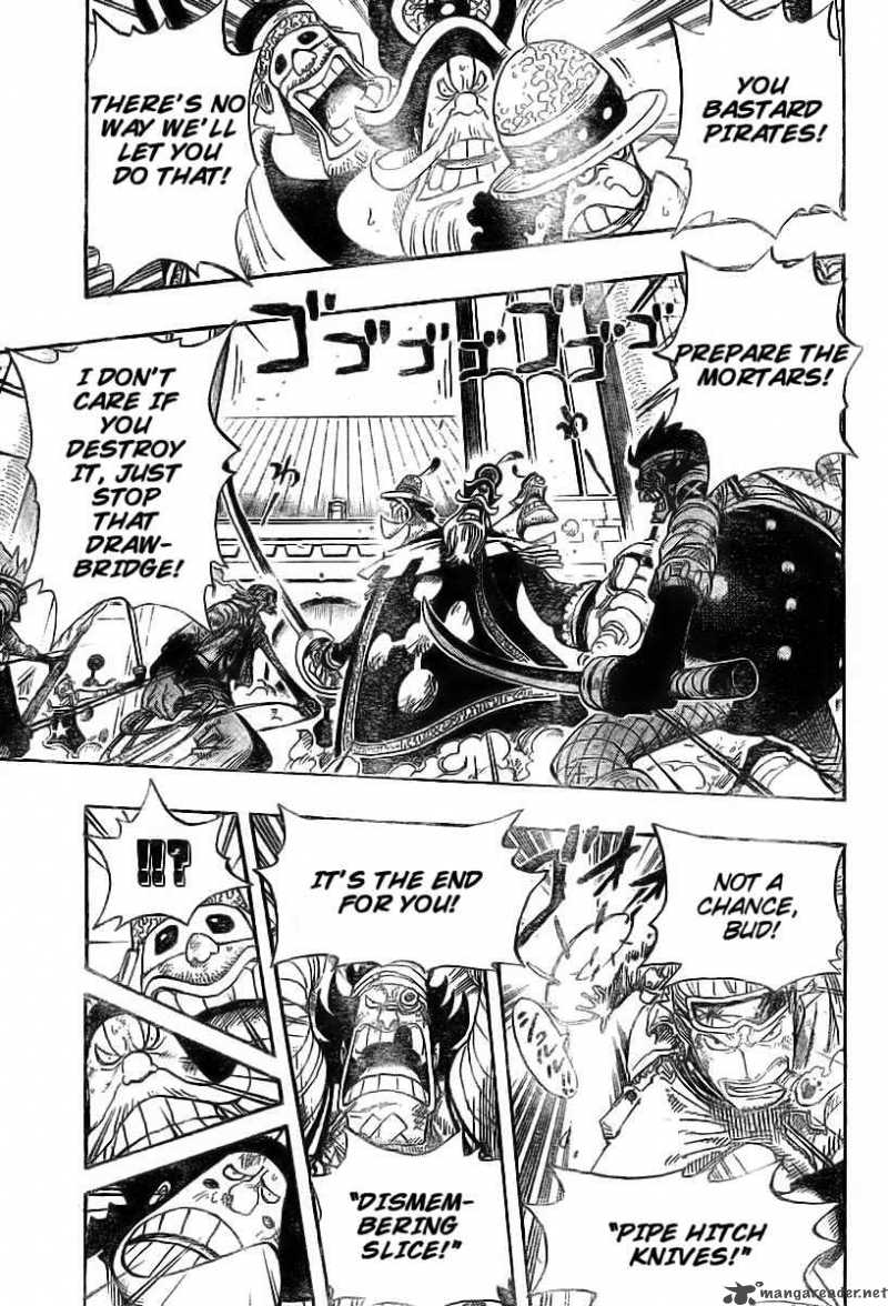 One Piece Chapter 399 page 4 - Chapter 399: Jump Toward the Waterfall!!
