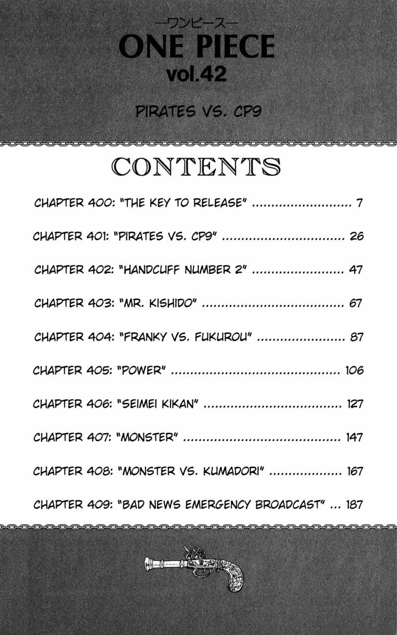 One Piece Chapter 400 page 9 - Chapter 400: The Key to Freedom