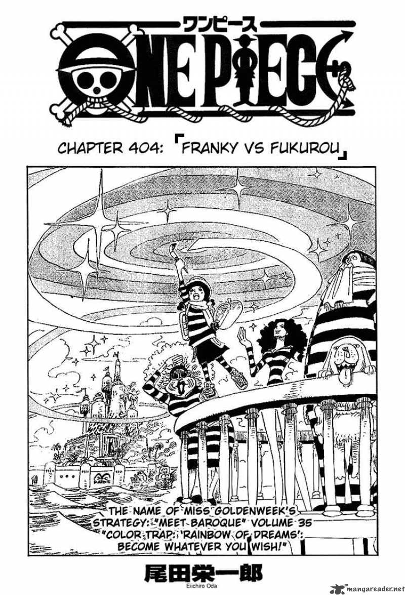 One Piece manga, chapter 404, page 2 of 22