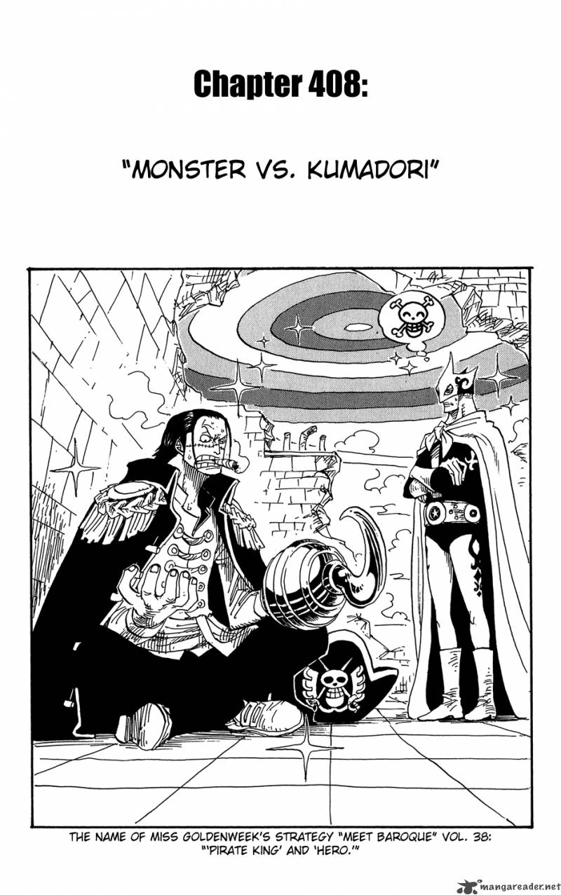 One Piece manga, chapter 408, page 2 of 23