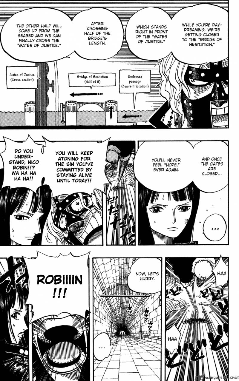 One Piece manga, chapter 408, page 17 of 23