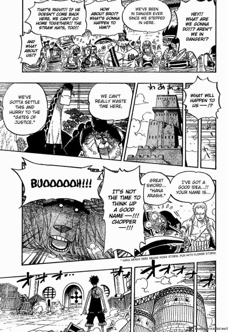 One Piece Chapter 410 page 5 - Chapter 410: Super-Size Nami