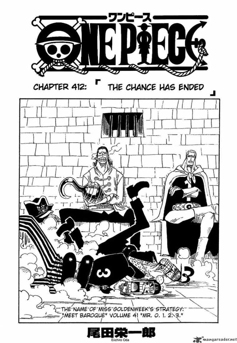 One Piece Chapter 412 page 1 - Chapter 412: You Missed Your Chance