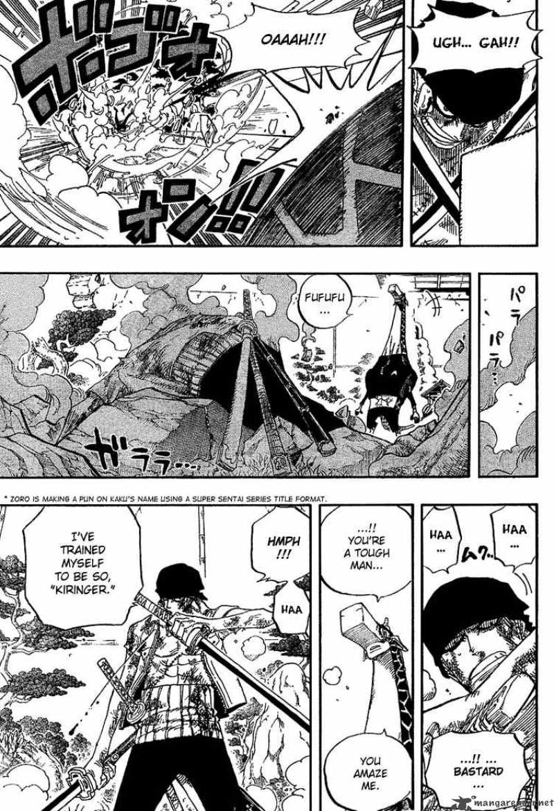 One Piece Chapter 416 page 15 - Chapter 416: Zoro vs Kaku