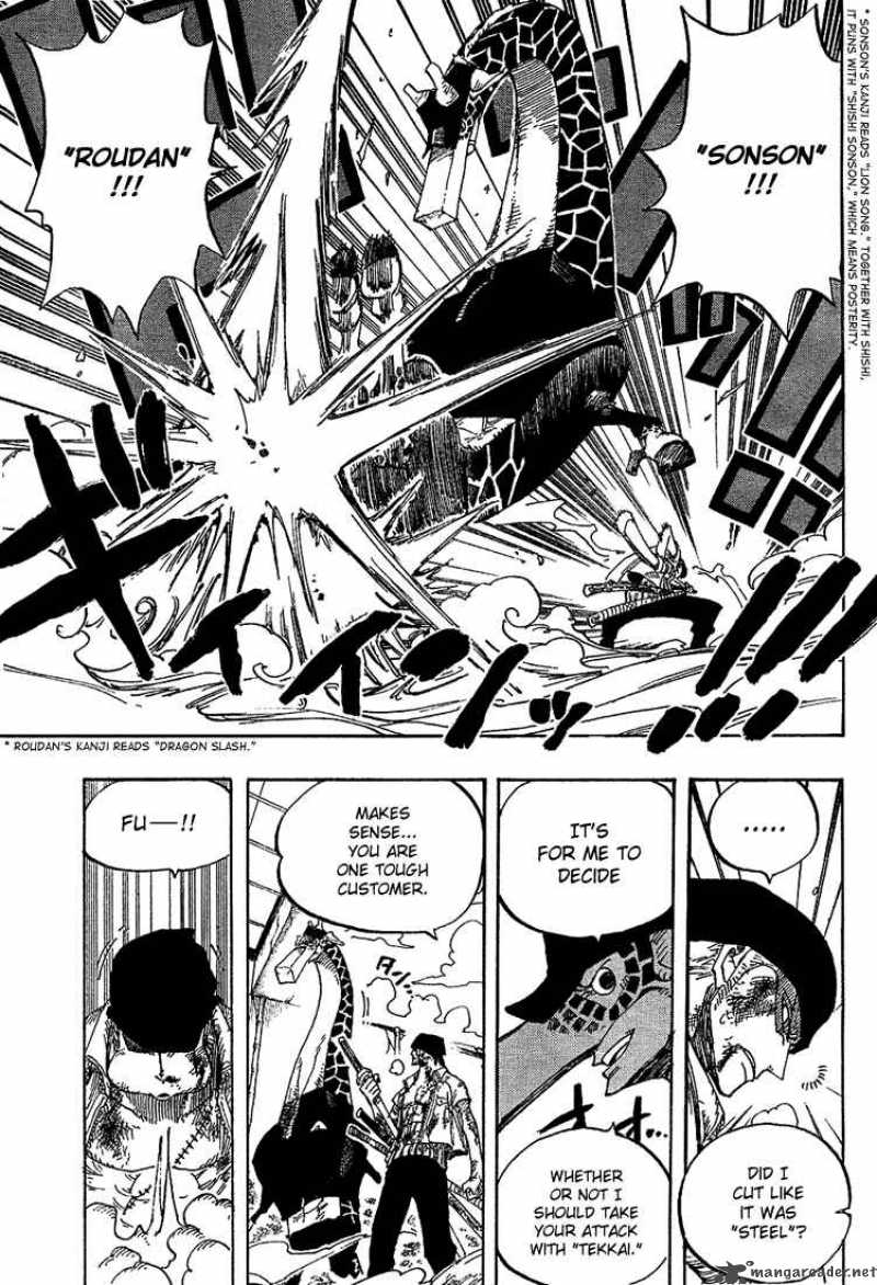 One Piece Chapter 416 page 17 - Chapter 416: Zoro vs Kaku