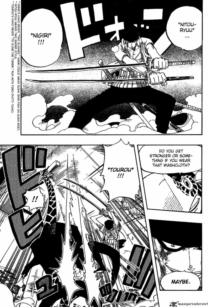 One Piece Chapter 416 page 9 - Chapter 416: Zoro vs Kaku