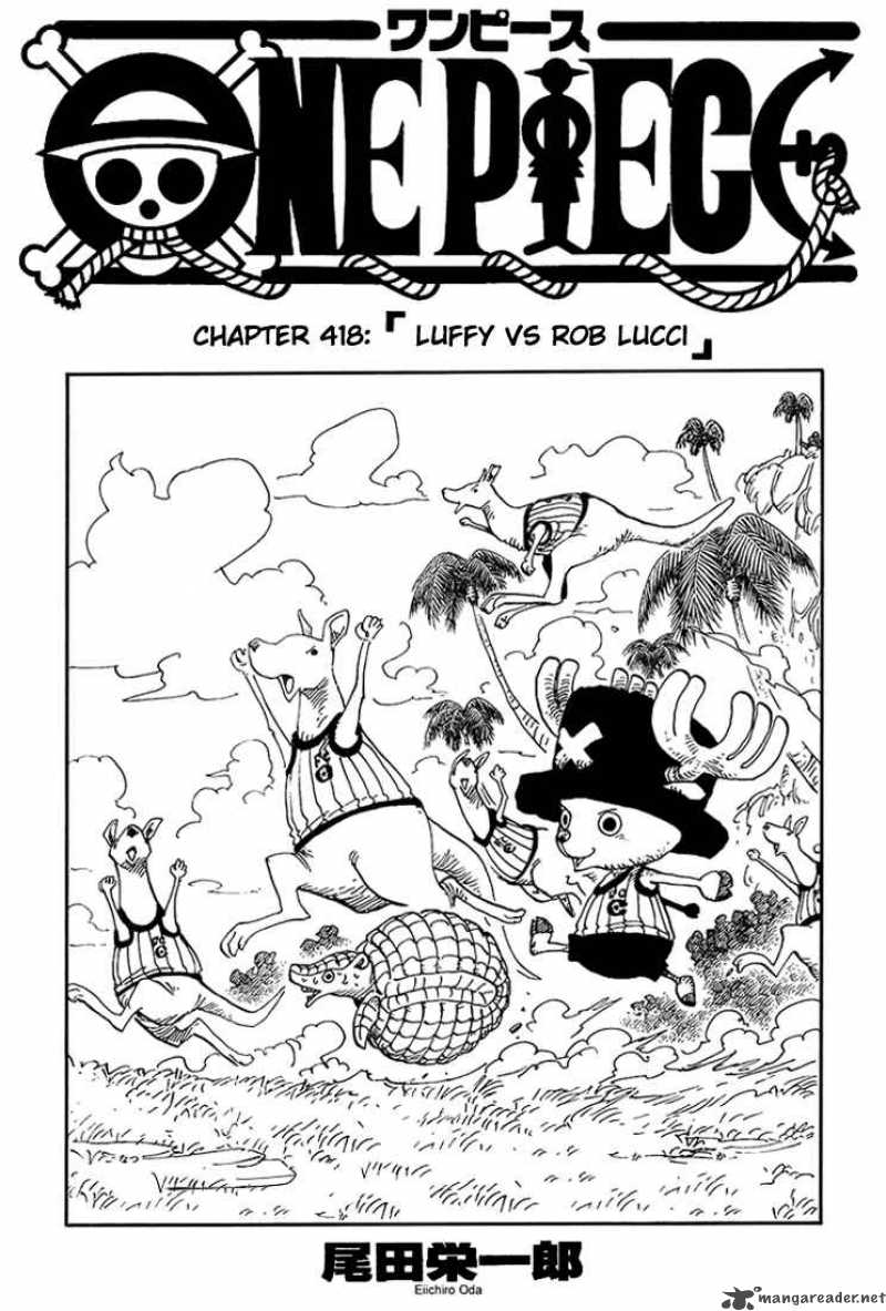 One Piece manga, chapter 418, page 2 of 23