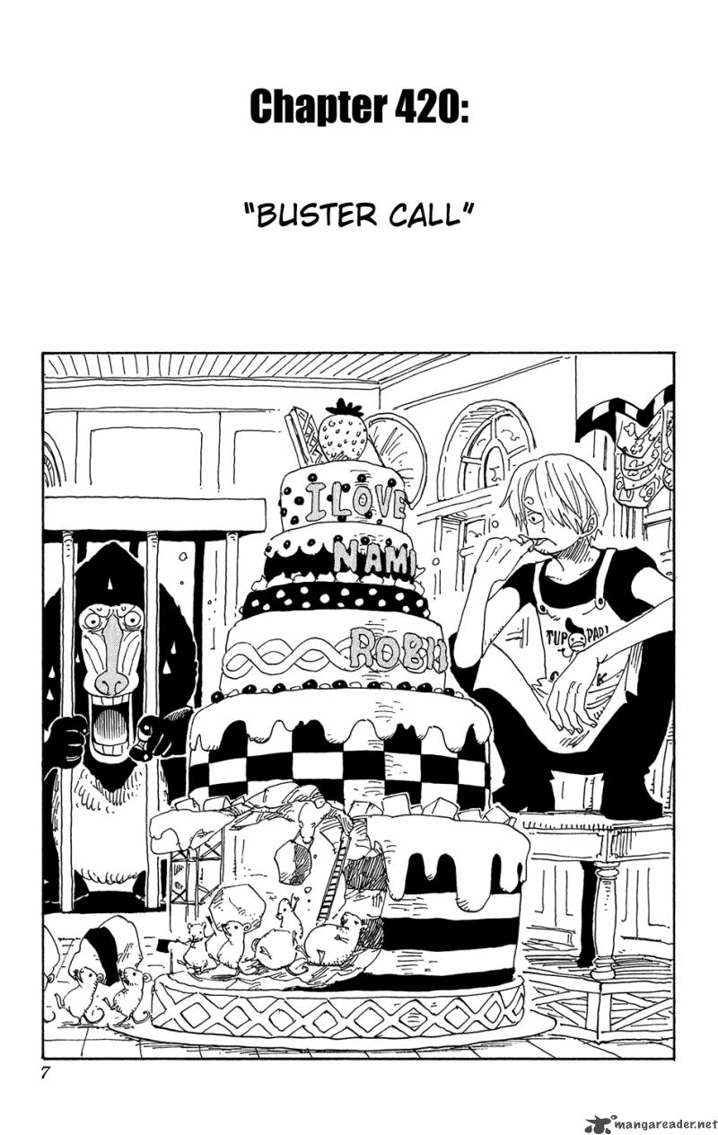 One Piece Chapter 420 page 10 - Chapter 420: Buster Call