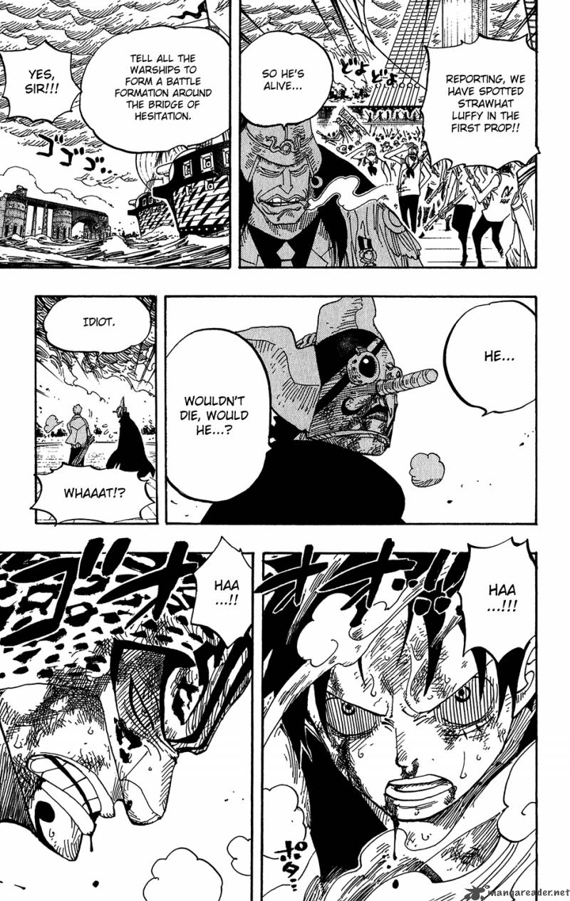 One Piece Chapter 425 page 17 - Chapter 425: Bridge of Mortal Combat