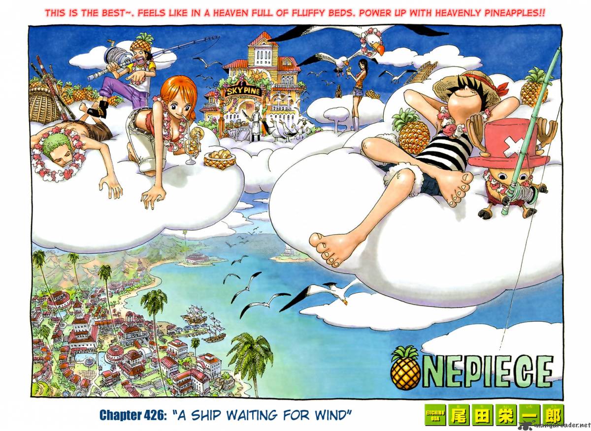 One Piece Chapter 426 page 1 - Chapter 426: A Ship Waiting for Wind