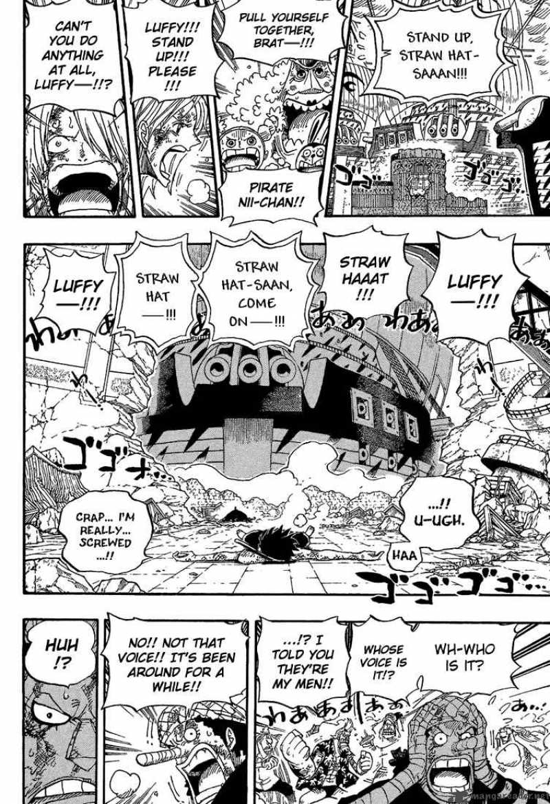 One Piece Chapter 428 page 14 - Chapter 428: Let's Go Back