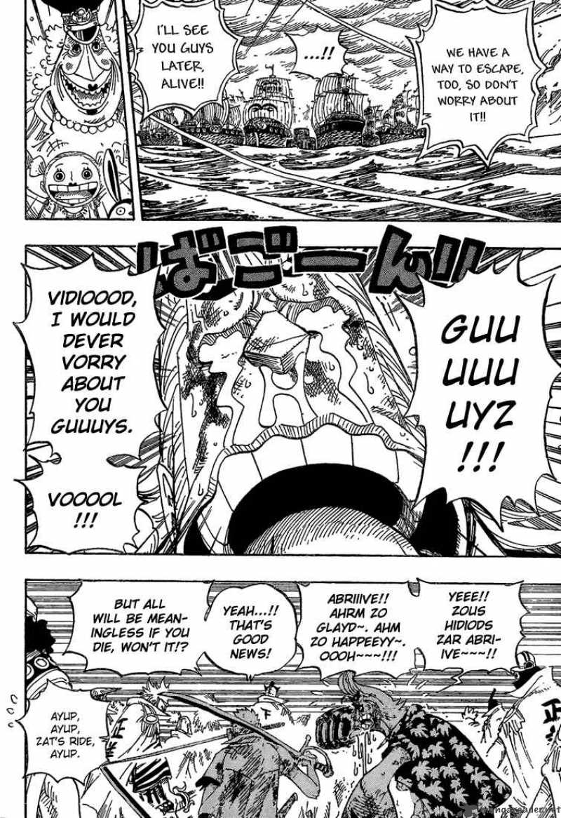 One Piece Chapter 428 page 6 - Chapter 428: Let's Go Back