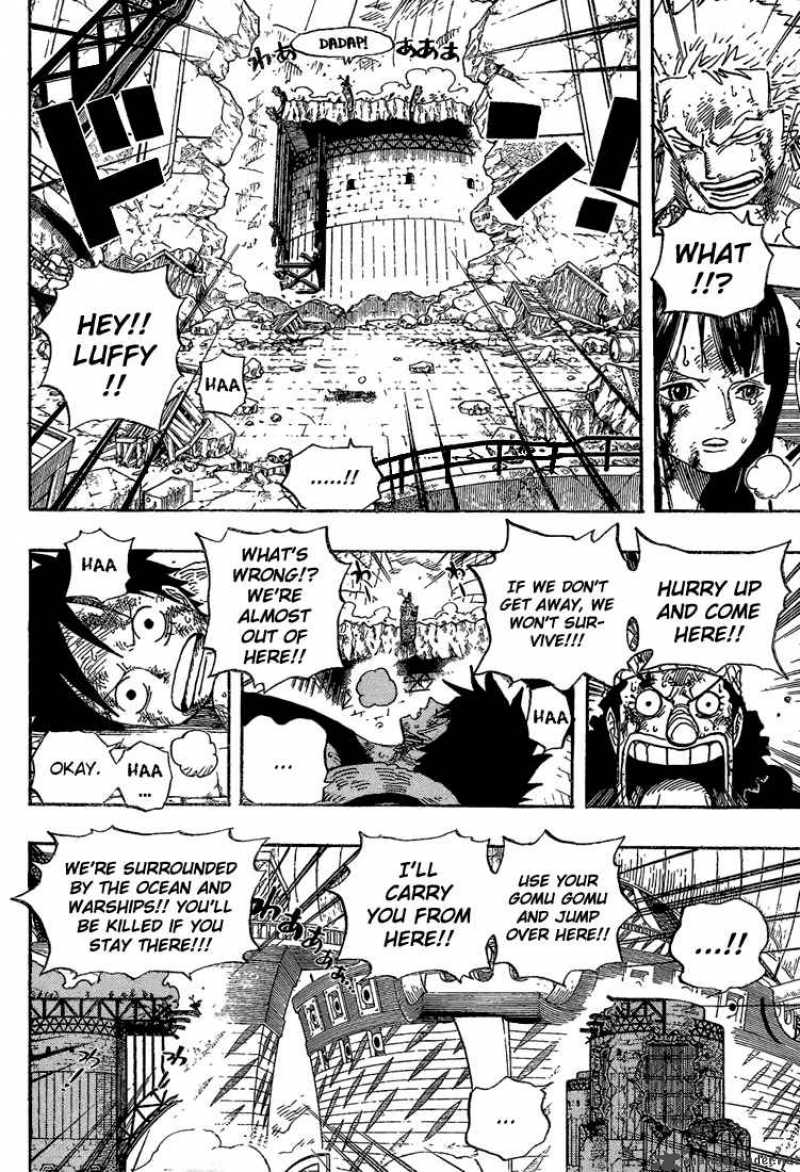 One Piece Chapter 428 page 8 - Chapter 428: Let's Go Back