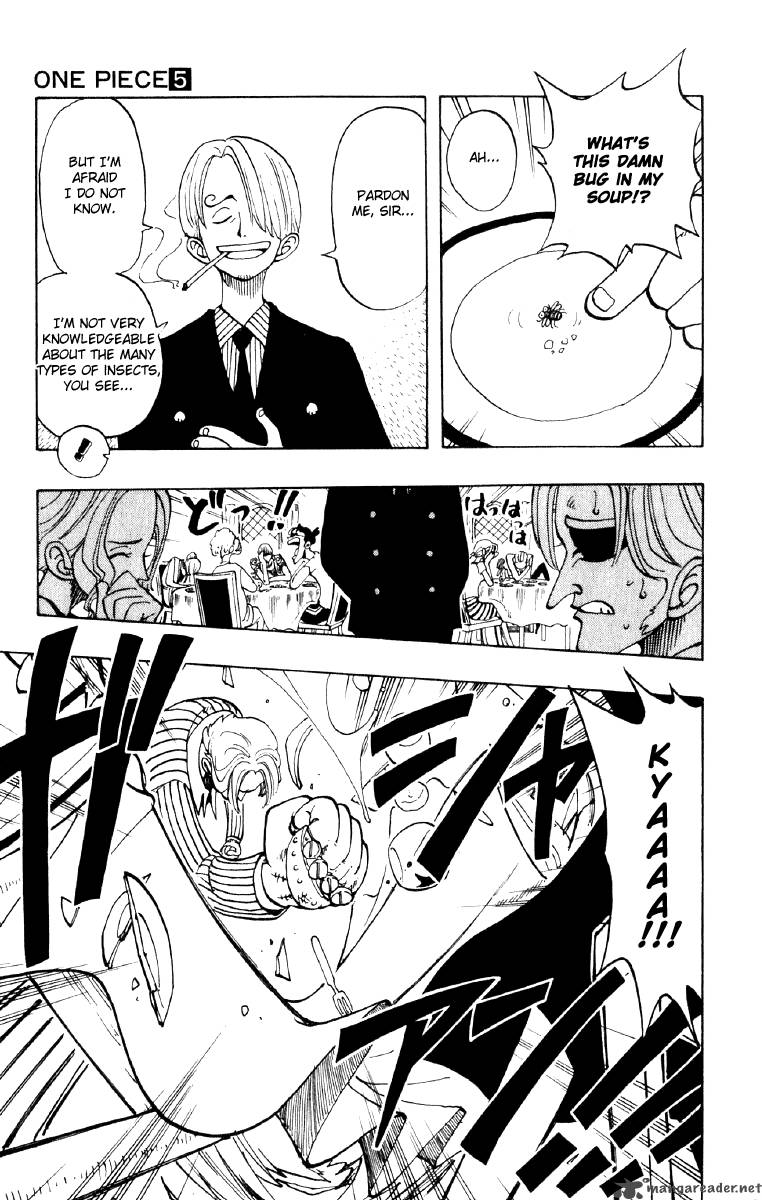 One Piece Chapter 43 page 17 - Chapter 43: Introducing Sanji