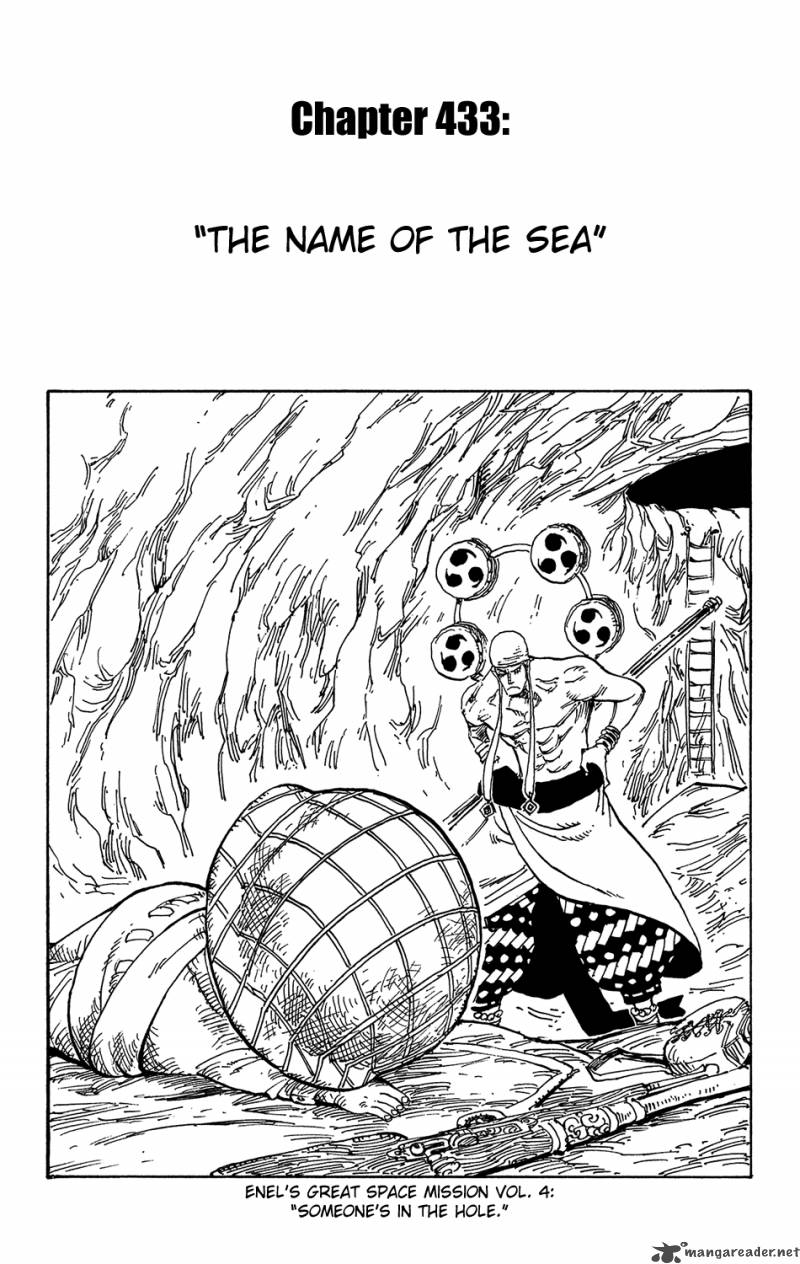 One Piece Chapter 433 page 1 - Chapter 433: The Name of That Sea is