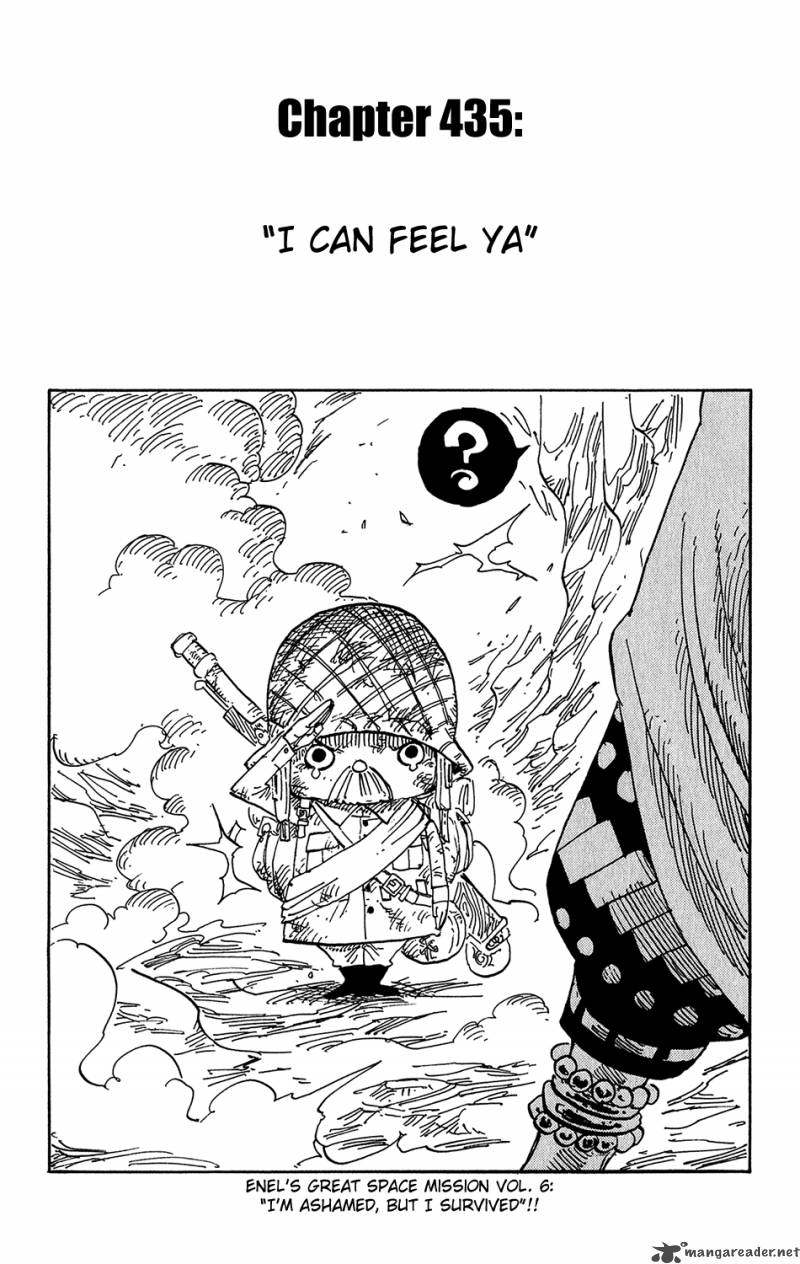 One Piece Chapter 435 page 1 - Chapter 435: You Have My Sympathies