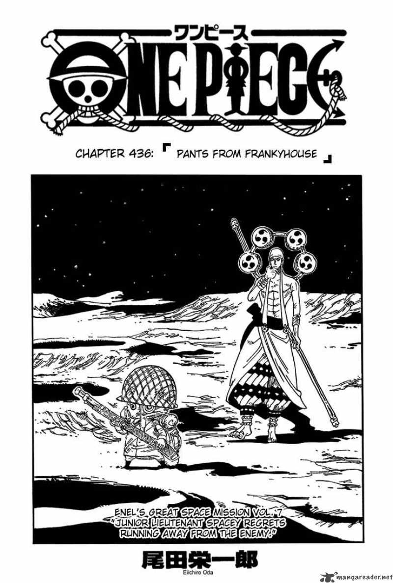 One Piece Chapter 436 page 1 - Chapter 436: Pants from Franky House