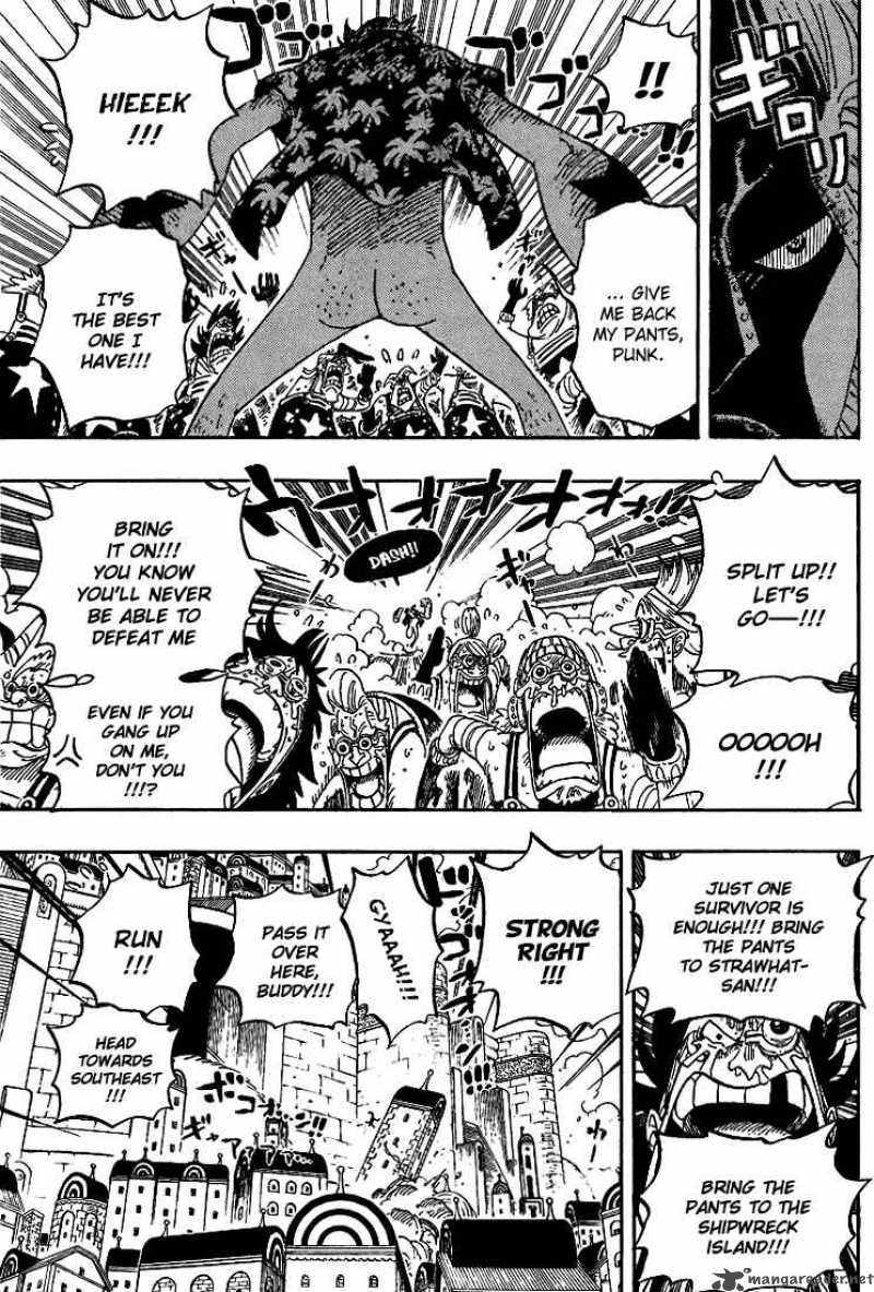 One Piece Chapter 436 page 12 - Chapter 436: Pants from Franky House