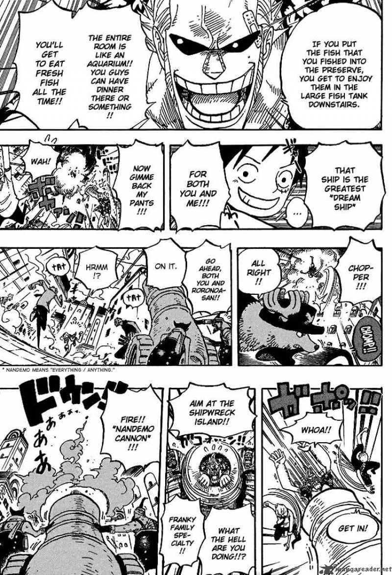 One Piece Chapter 436 page 16 - Chapter 436: Pants from Franky House