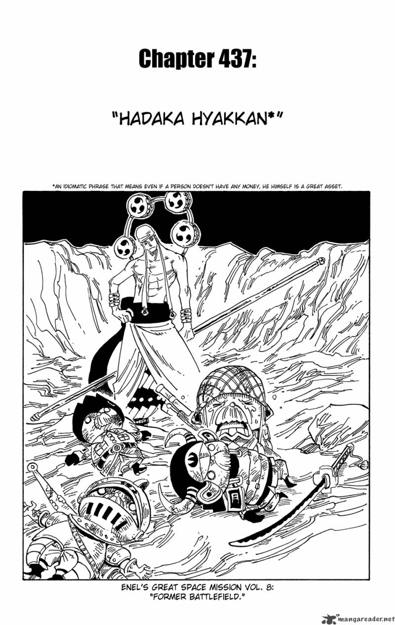 One Piece Chapter 437 page 1 - Chapter 437: Naked But Great