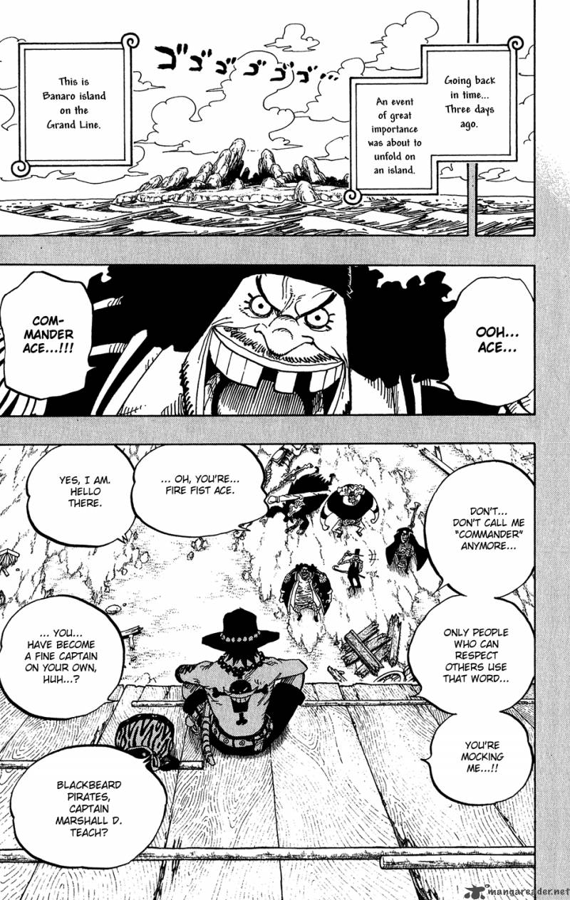 One Piece Chapter 440 page 11 - Chapter 440: Fire Fist vs Blackbeard
