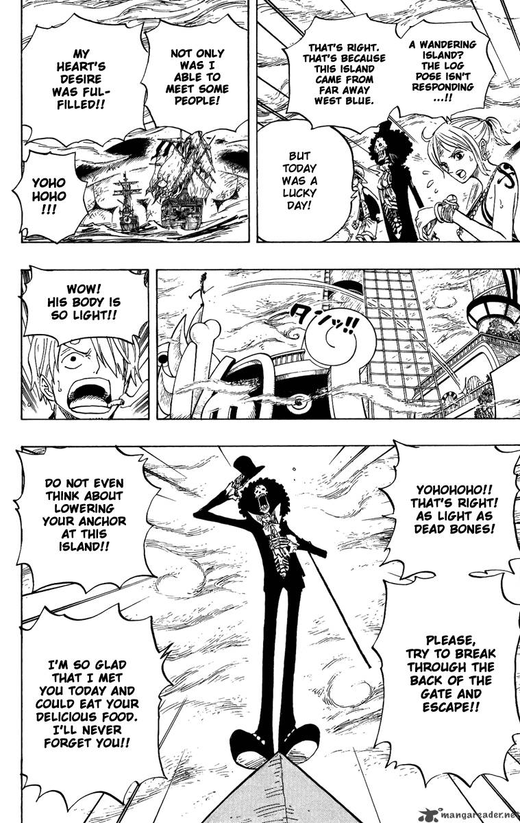 One Piece manga, chapter 443, page 18 of 23