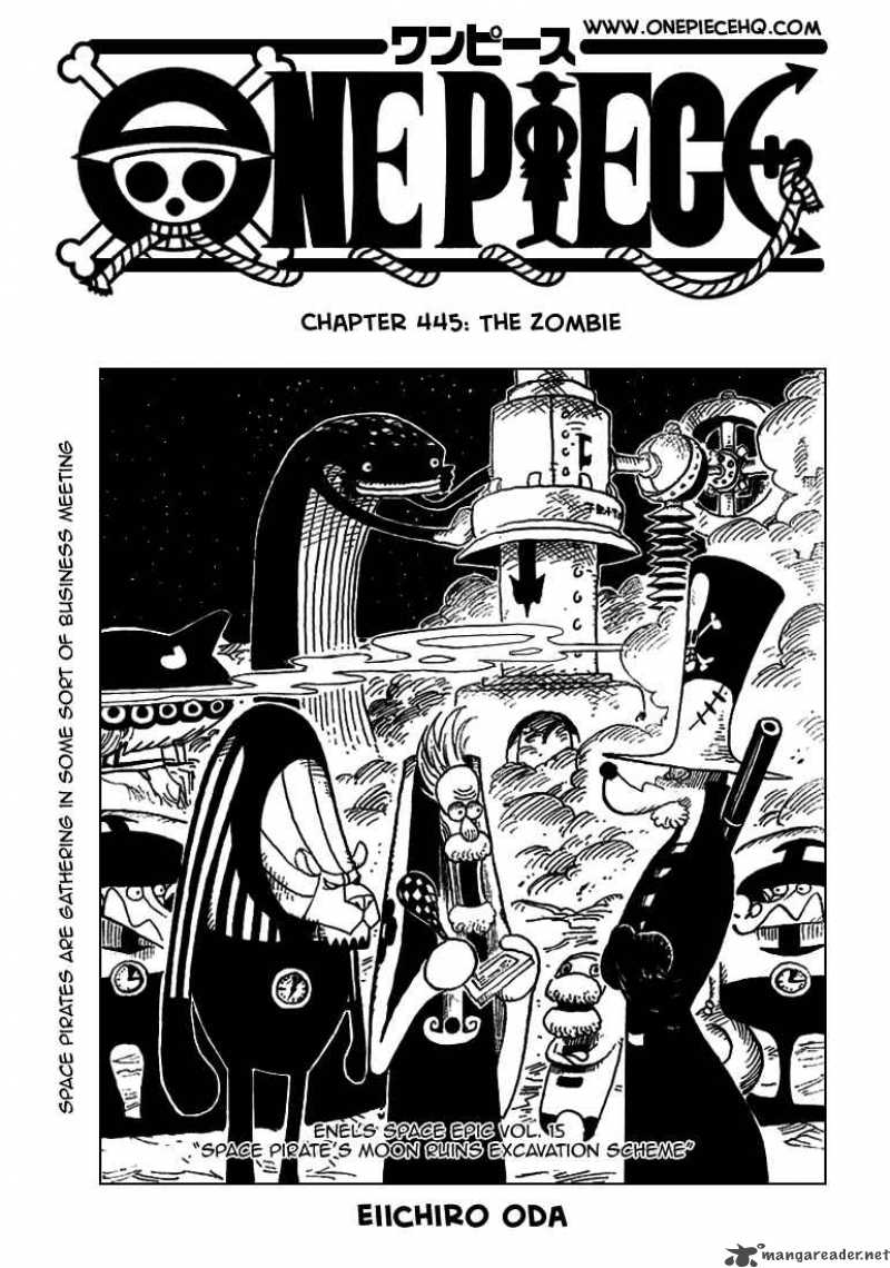 One Piece Chapter 445 page 1 - Chapter 445: The Zombie