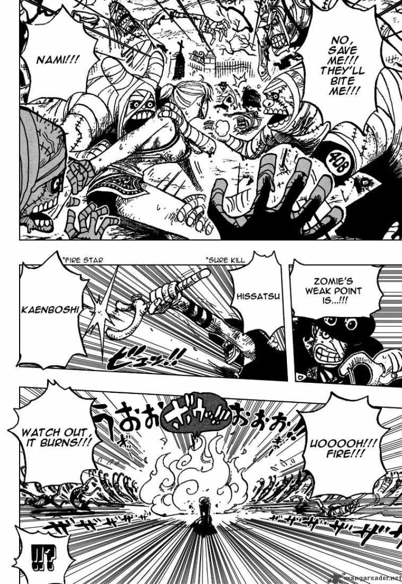 One Piece Chapter 445 page 14 - Chapter 445: The Zombie