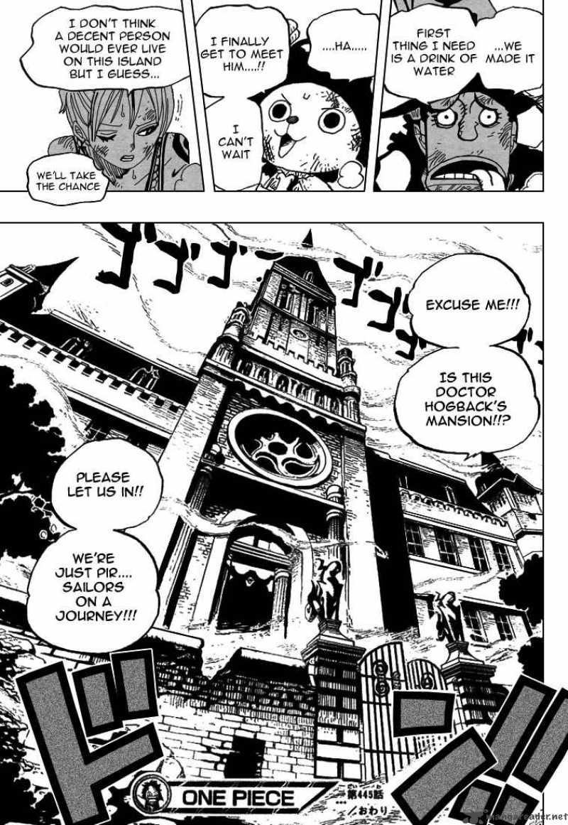 One Piece Chapter 445 page 17 - Chapter 445: The Zombie