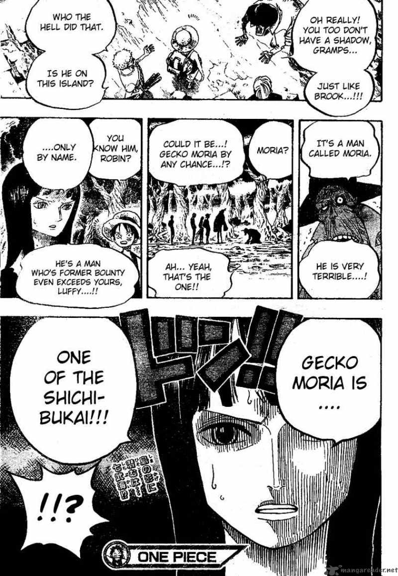 One Piece Chapter 448 page 18 - Chapter 448: Moria