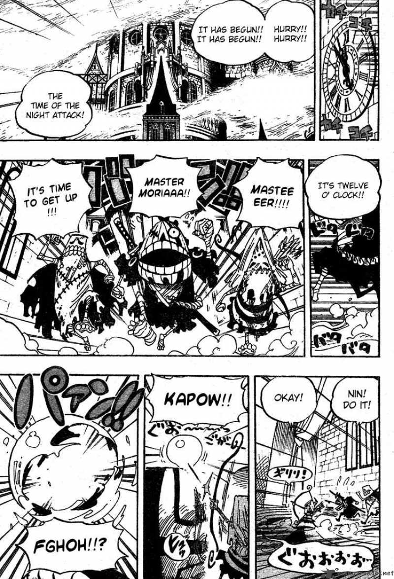 One Piece Chapter 449 page 12 - Chapter 449: The Mysterious Four of Thriller Bark