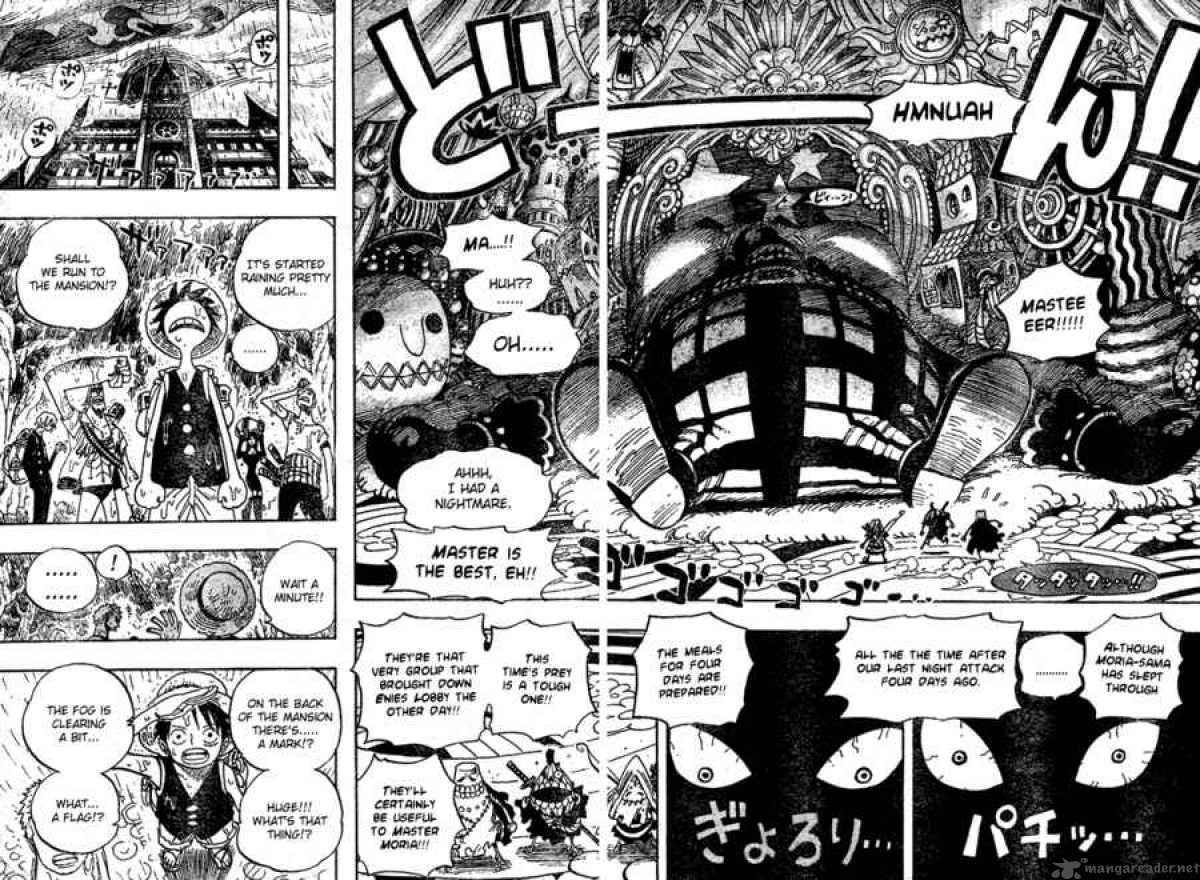 One Piece Chapter 449 page 13 - Chapter 449: The Mysterious Four of Thriller Bark