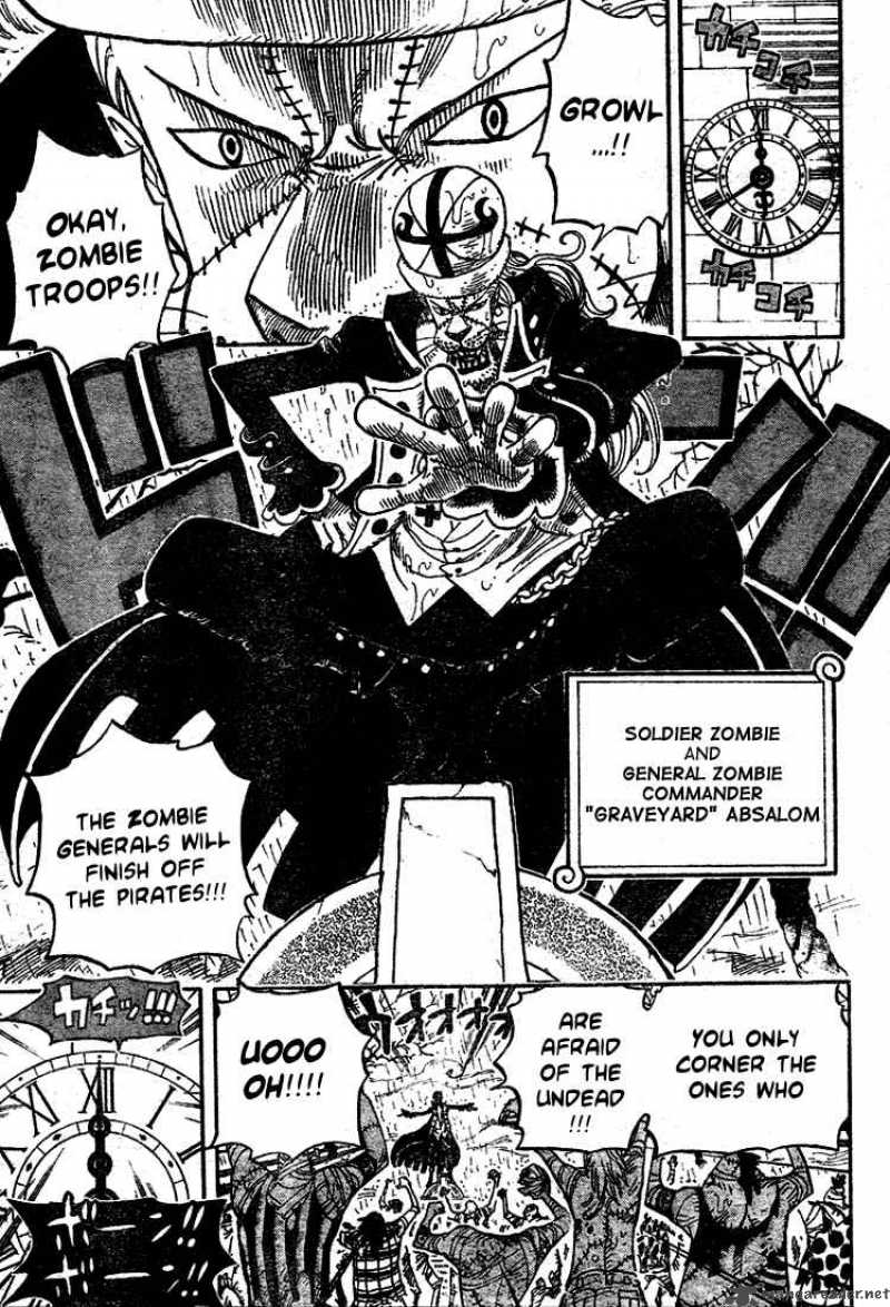 One Piece Chapter 449 page 15 - Chapter 449: The Mysterious Four of Thriller Bark