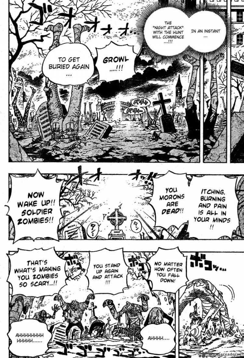 One Piece Chapter 449 page 9 - Chapter 449: The Mysterious Four of Thriller Bark