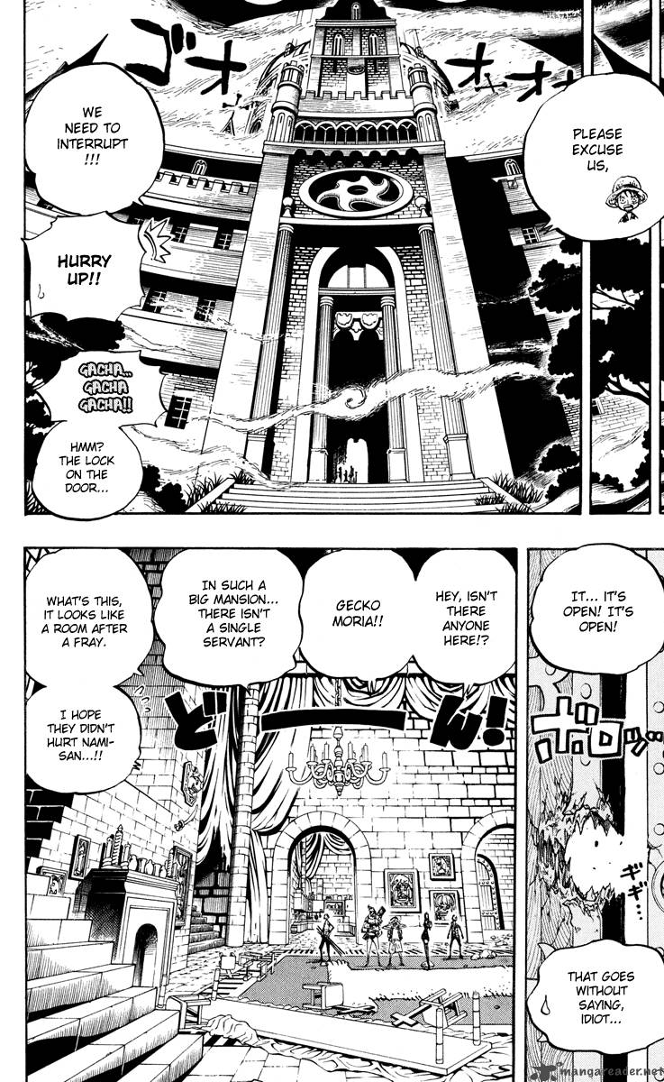 One Piece Chapter 450 page 16 - Chapter 450: General Zombie Night