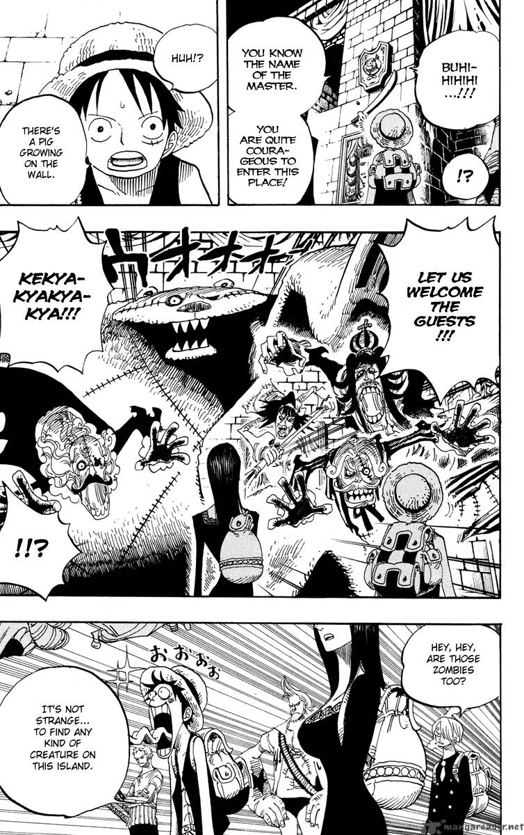 One Piece Chapter 450 page 17 - Chapter 450: General Zombie Night