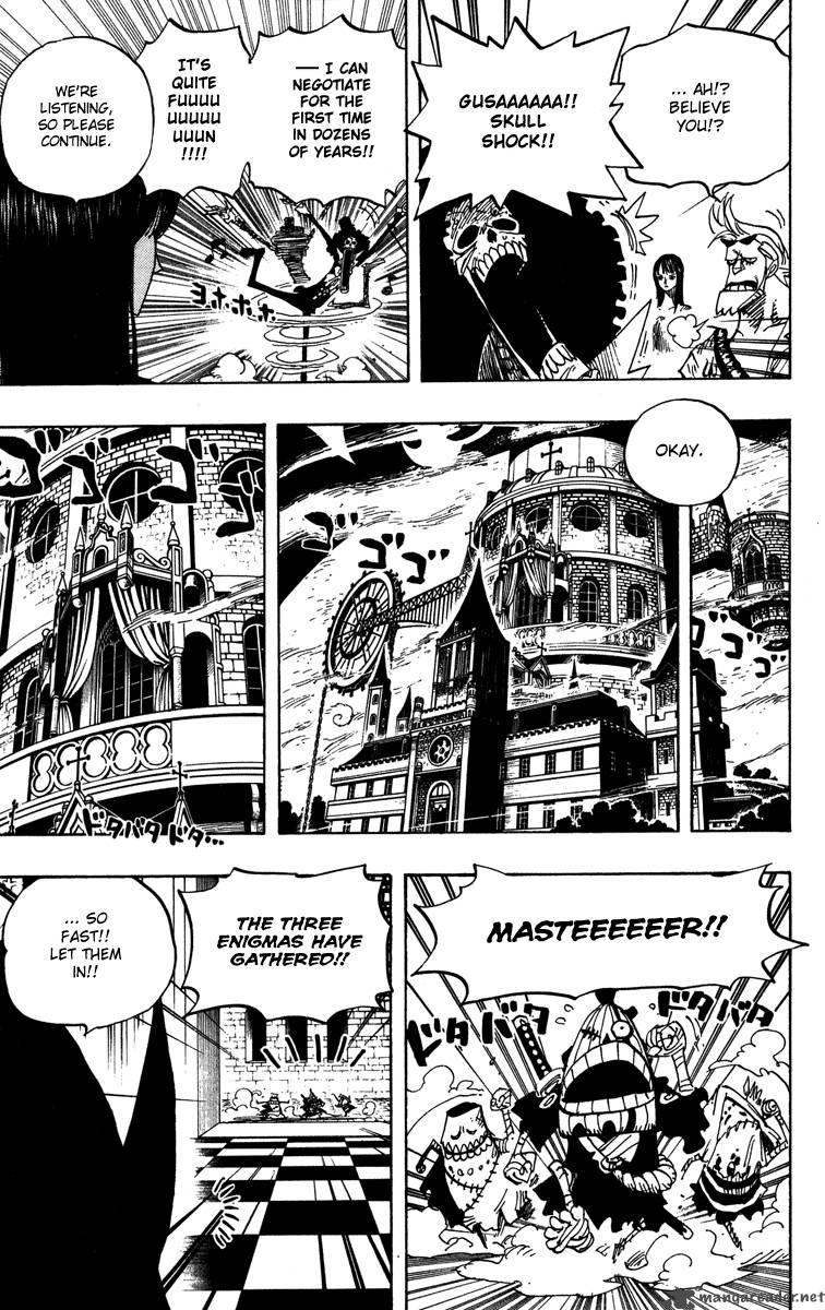 One Piece Chapter 455 page 11 - Chapter 455: Gecko Moria of the Seven Warlords of the Sea