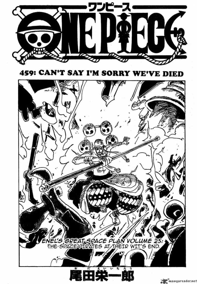 One Piece Chapter 459 page 1 - Chapter 459: Being Dead Isn't an Apology