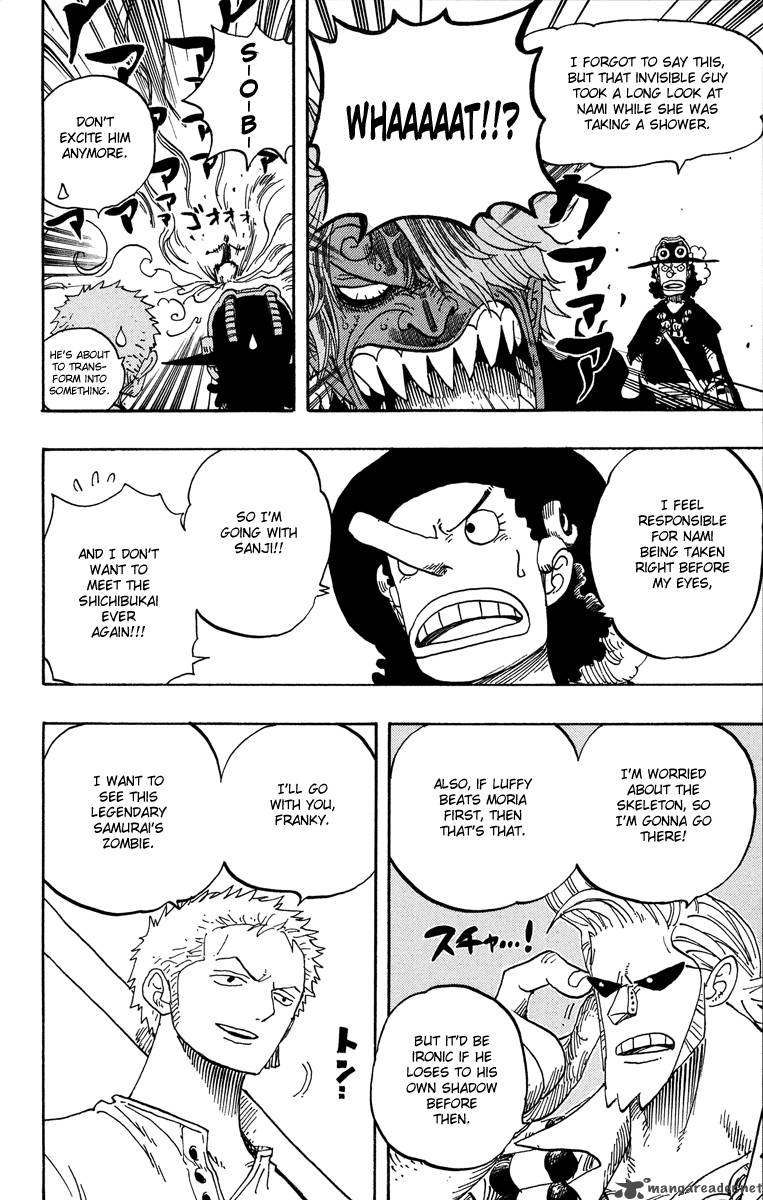 One Piece Chapter 460 page 13 - Chapter 460: Get Back Before Dawn!!