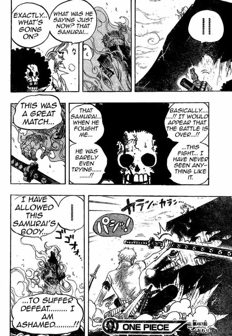 One Piece Chapter 467 page 17 - Chapter 467: Pirate Zoro vs Samurai Ryuma