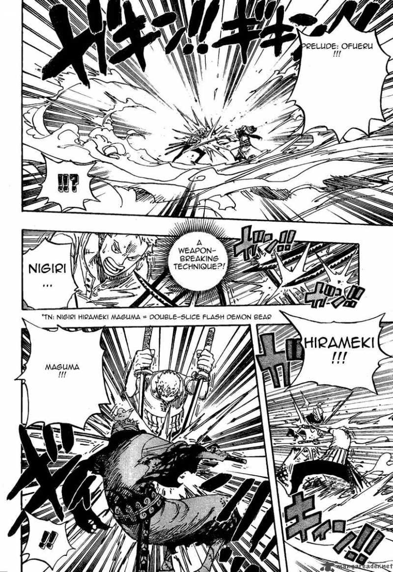One Piece Chapter 467 page 4 - Chapter 467: Pirate Zoro vs Samurai Ryuma